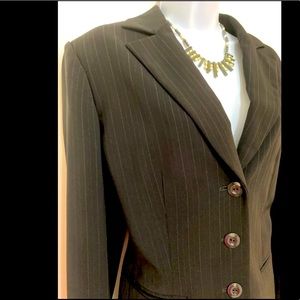 Jones New York pin stripe power suit with embellishments. Perfect condition!